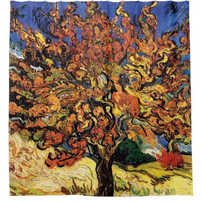 Vincent Van Gogh - The Mulberry Tree Fine Art Shower Curtain (Front)