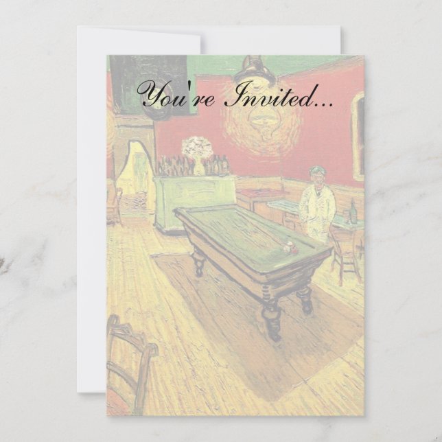 Vincent Van Gogh - The Night Cafe Fine Art Invitation (Front)