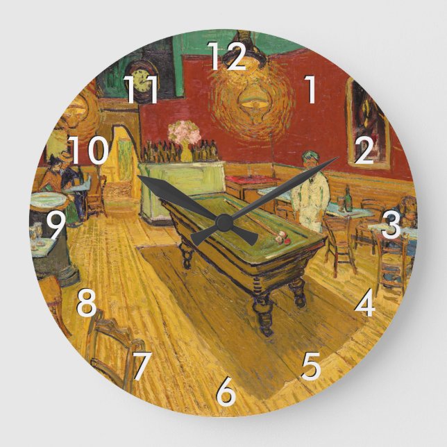 Vincent van Gogh - The Night Cafe Large Clock (Front)