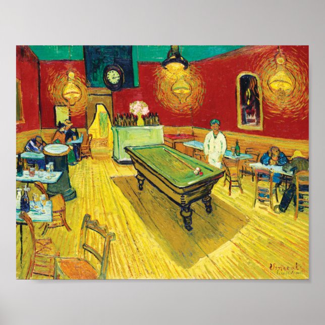 Vincent Van Gogh The Night Cafe (Le café de nuit) Poster (Front)