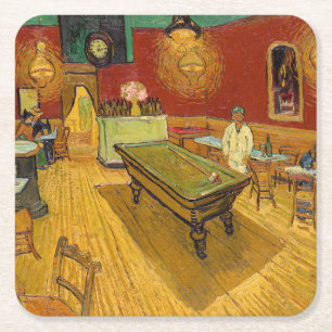 Vincent van Gogh - The Night Cafe Square Paper Coaster