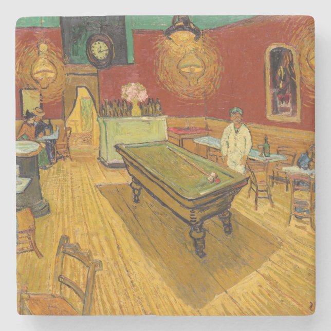 Vincent van Gogh - The Night Cafe Stone Coaster (Front)