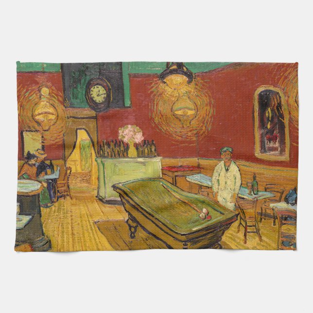 Vincent van Gogh - The Night Cafe Tea Towel (Horizontal)
