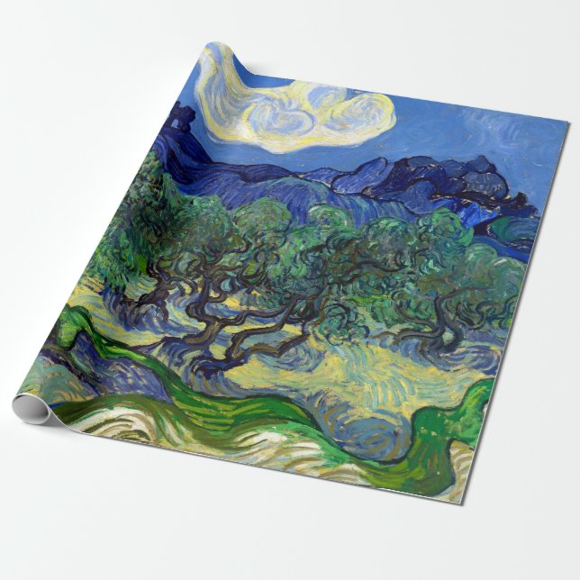 Vincent van Gogh The Olive Trees Wrapping Paper (Unrolled)