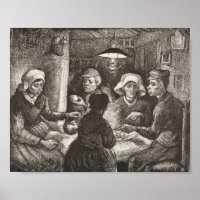 Vincent Van Gogh The Potato Eaters lithograph