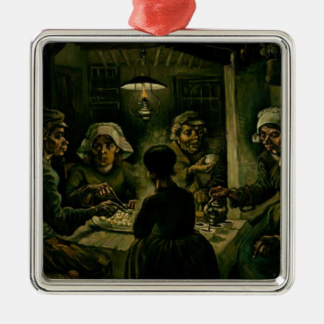Vincent van Gogh - The Potato Eaters Metal Tree Decoration (Front)