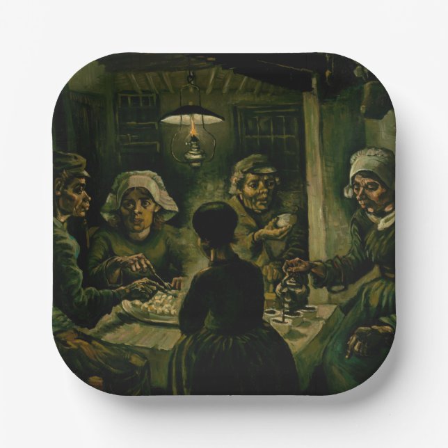 Vincent van Gogh - The Potato Eaters Paper Plate (Front)