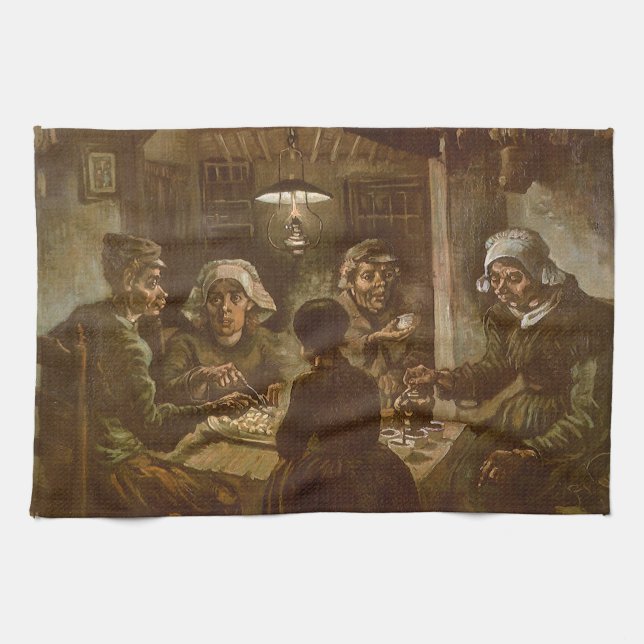 Vincent van Gogh - The Potato Eaters Tea Towel (Horizontal)