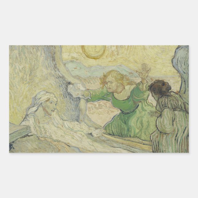 Vincent van Gogh - The Raising of Lazarus Rectangular Sticker (Front)