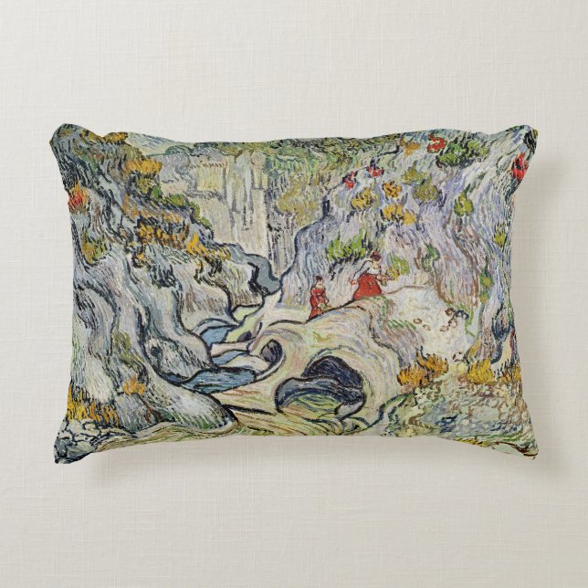 Vincent van Gogh | The ravine of the Peyroulets Decorative Cushion (Front)