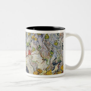 Vincent van Gogh The ravine of the Peyroulets Two-Tone Coffee Mug