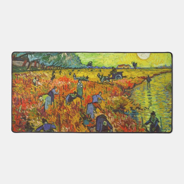 Vincent van Gogh - The Red Vineyard Desk Mat (Front)
