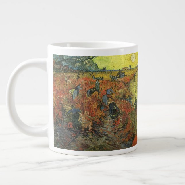 Vincent van Gogh - The Red Vineyard Large Coffee Mug (Left)