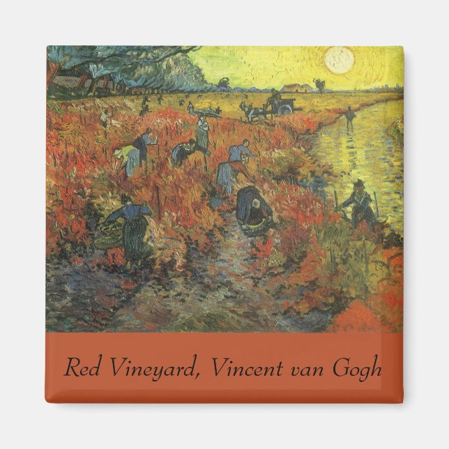 Vincent van Gogh - The Red Vineyard Magnet (Front)
