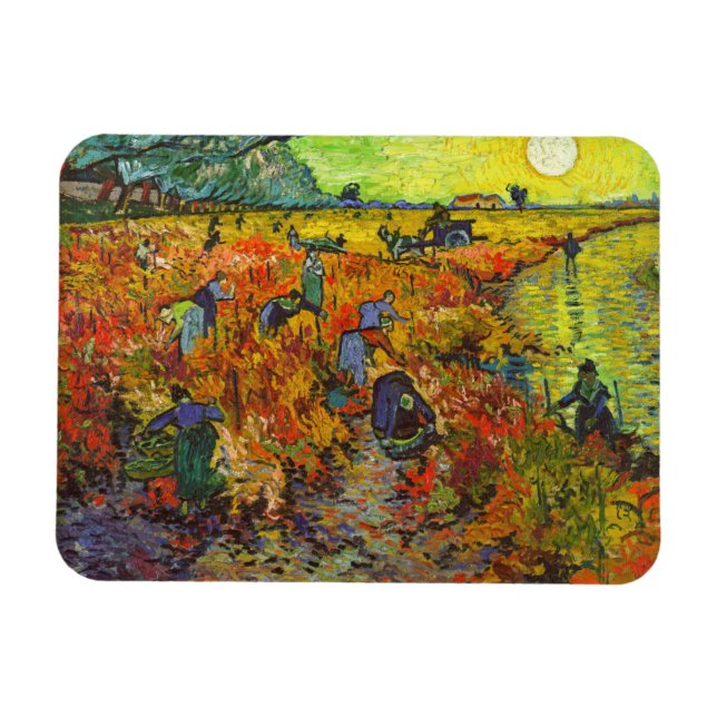 Vincent van Gogh - The Red Vineyard Magnet (Horizontal)