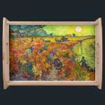 Vincent van Gogh - The Red Vineyard Serving Tray<br><div class="desc">The Red Vineyard - Vincent van Gogh,  1888</div>