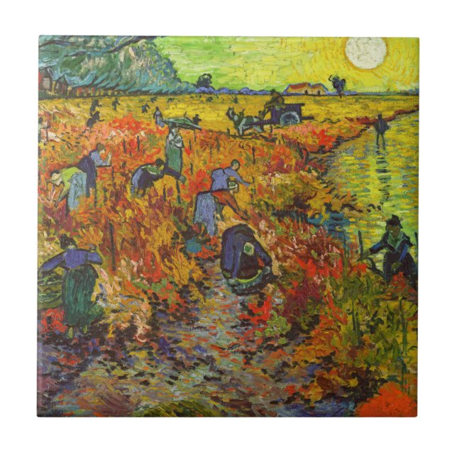 Vincent van Gogh - The Red Vineyard Tile (Front)
