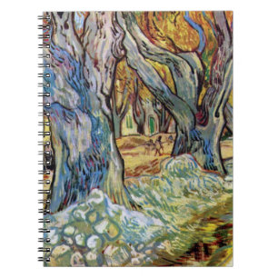Vincent Van Gogh - The Road Menders - Fine Art Spiral Notebook