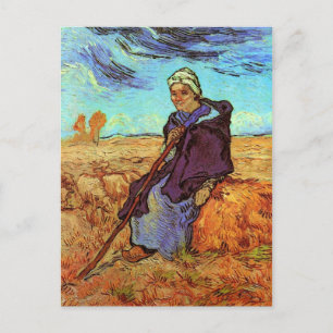Vincent Van Gogh - The Shepherdess (after Millet) Postcard