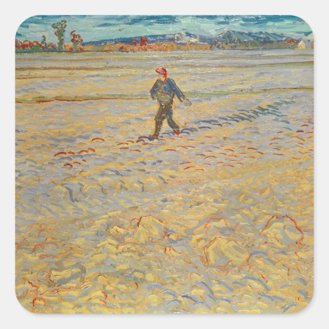 Vincent van Gogh | The Sower, 1888 Square Sticker (Front)