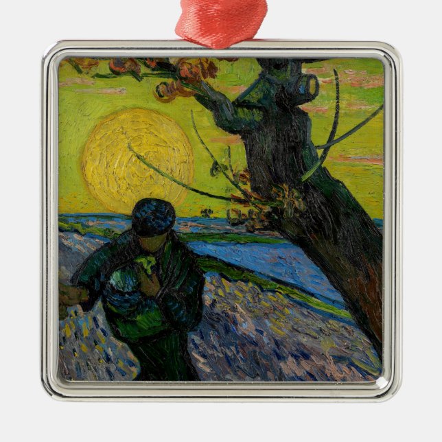 Vincent van Gogh - The Sower Metal Tree Decoration (Front)