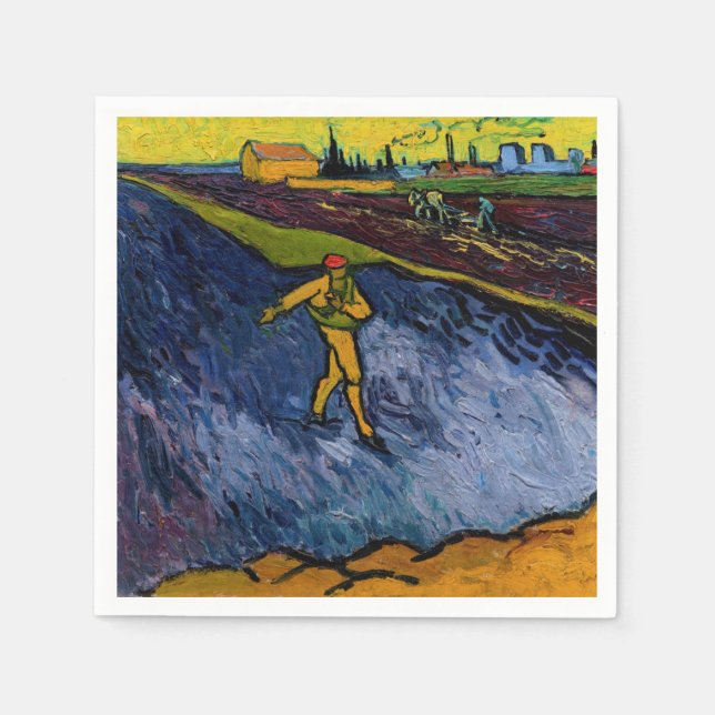 Vincent van Gogh - The Sower: Outskirts of Arles Napkin (Front)