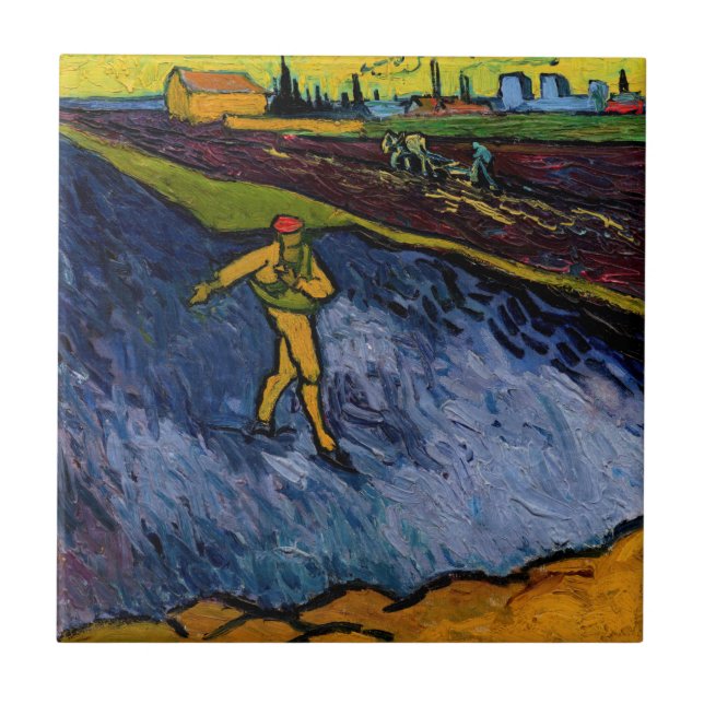 Vincent van Gogh - The Sower: Outskirts of Arles Tile (Front)