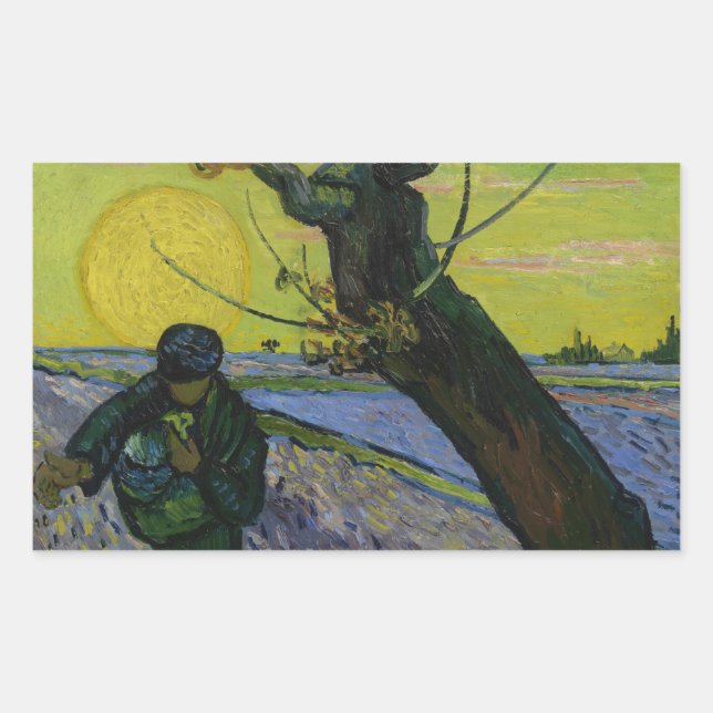 Vincent van Gogh - The Sower Rectangular Sticker (Front)