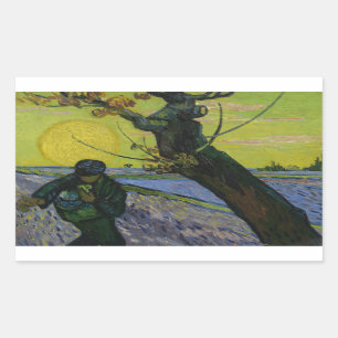 Vincent van Gogh - The Sower Rectangular Sticker