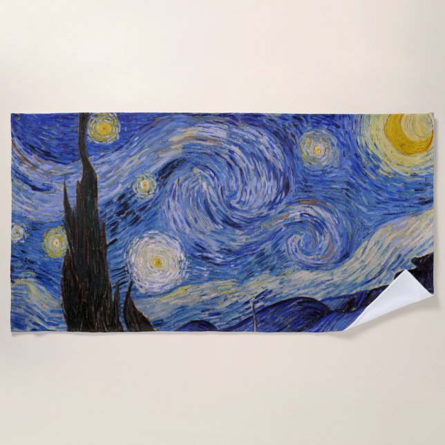 Vincent Van Gogh - The Starry night Beach Towel (Front)