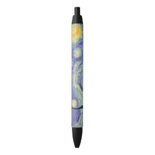 Vincent Van Gogh/ The Starry Night Black Ink Pen