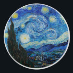 Vincent Van Gogh The Starry Night Ceramic Knob<br><div class="desc">Vincent Van Gogh's The Starry Night Detail</div>