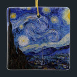 Vincent Van Gogh - The Starry night Ceramic Ornament<br><div class="desc">The Starry Night / La nuit etoilee - Vincent Van Gogh in 1889</div>