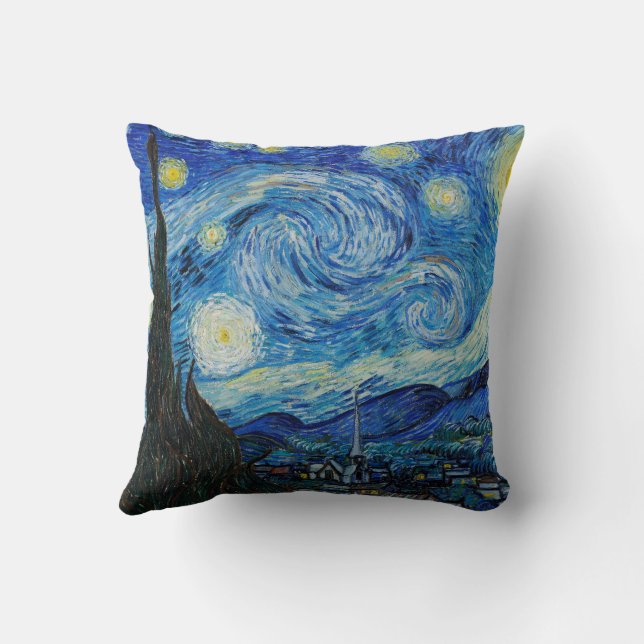 Vincent Van Gogh The Starry Night Cushion (Back)