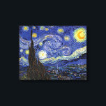 Vincent Van Gogh - The Starry Night Extra Large Canvas Print<br><div class="desc">Vincent Van Gogh's The Starry Night. Oil on canvas from 1889, Starry Night was painted while Van Gogh was in the asylum at Saint-Remy, France, and is considered one of his greatest masterpieces. Although it is a night scene, it was painted during the day and represents the view from the...</div>