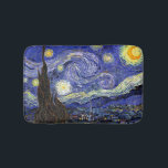 Vincent Van Gogh - The Starry Night Fine Art Bath Mat<br><div class="desc">Vincent Van Gogh's The Starry Night. Oil on canvas from 1889, Starry Night was painted while Van Gogh was in the asylum at Saint-Remy, France, and is considered one of his greatest masterpieces. Although it is a night scene, it was painted during the day and represents the view from the...</div>