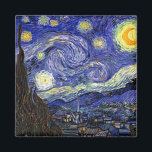 Vincent Van Gogh - The Starry Night Fine Art Magnet<br><div class="desc">Vincent Van Gogh's The Starry Night. Oil on canvas from 1889, Starry Night was painted while Van Gogh was in the asylum at Saint-Remy, France, and is considered one of his greatest masterpieces. Although it is a night scene, it was painted during the day and represents the view from the...</div>