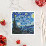 Vincent Van Gogh The Starry Night Fine Art Napkin<br><div class="desc">Vincent Van Gogh's The Starry Night (1889)</div>