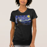 Vincent Van Gogh - The Starry Night Fine Art T-Shirt<br><div class="desc">Vincent Van Gogh's The Starry Night. Oil on canvas from 1889, Starry Night was painted while Van Gogh was in the asylum at Saint-Remy, France, and is considered one of his greatest masterpieces. Although it is a night scene, it was painted during the day and represents the view from the...</div>