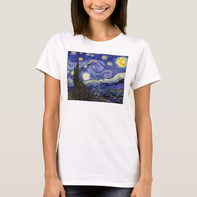 Vincent Van Gogh - The Starry Night Fine Art T-Shirt (Front)