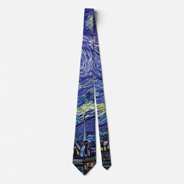 Vincent Van Gogh - The Starry Night Fine Art Tie (Front)