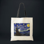 Vincent Van Gogh - The Starry Night Fine Art Tote Bag<br><div class="desc">Vincent Van Gogh's The Starry Night. Oil on canvas from 1889, Starry Night was painted while Van Gogh was in the asylum at Saint-Remy, France, and is considered one of his greatest masterpieces. Although it is a night scene, it was painted during the day and represents the view from the...</div>