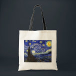 Vincent Van Gogh - The Starry Night Fine Art Tote Bag<br><div class="desc">Vincent Van Gogh's The Starry Night. Oil on canvas from 1889, Starry Night was painted while Van Gogh was in the asylum at Saint-Remy, France, and is considered one of his greatest masterpieces. Although it is a night scene, it was painted during the day and represents the view from the...</div>