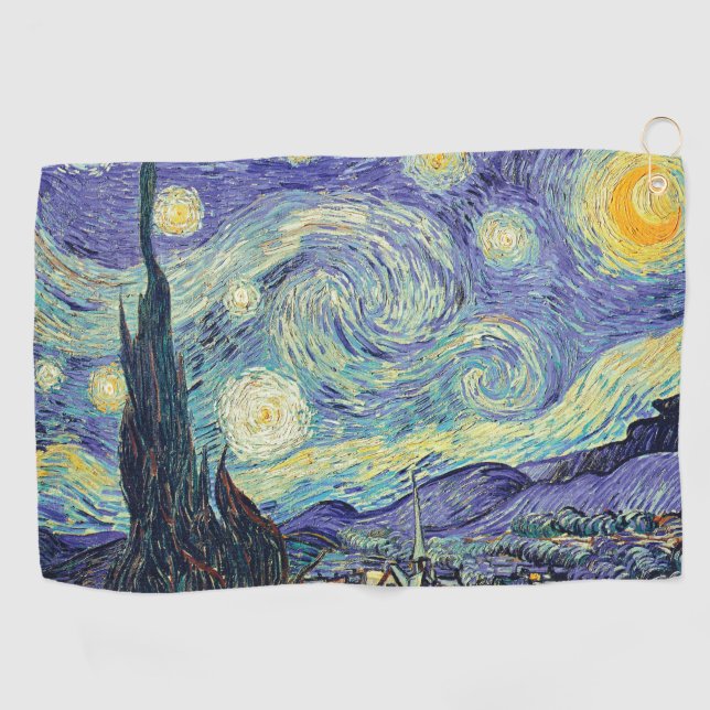 Vincent Van Gogh/ The Starry Night     Golf Towel (Horizontal)