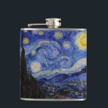 Vincent Van Gogh - The Starry night Hip Flask<br><div class="desc">The Starry Night / La nuit etoilee - Vincent Van Gogh in 1889</div>