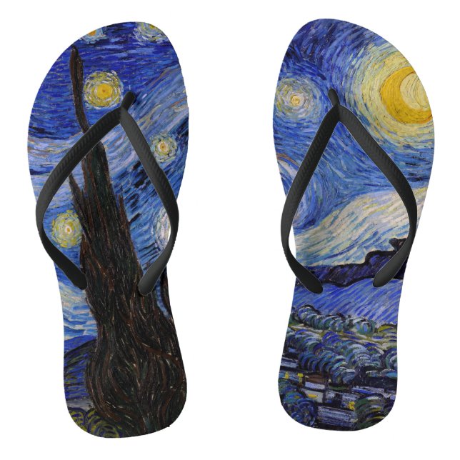 Vincent Van Gogh - The Starry night Jandals (Footbed)