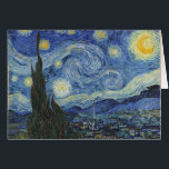 Vincent van Gogh | The Starry Night, June 1889<br><div class="desc">VAN GOGH->Post-Impressionist, stars, star, nocturne, landscape, church spire, moon, moonlight, tree, sky, cosmic, St, Remy, Provence, French, Saint-Remy, Post-Impressionism, iconic\\The Starry Night,  June 1889 (oil on canvas),  Gogh,  Vincent van (1853-90) / Museum of Modern Art,  New York,  USA / The Bridgeman Art Library | Image Collection Number: XOS702746</div>