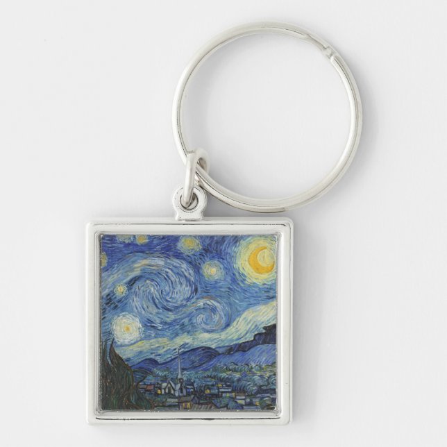 Vincent van Gogh | The Starry Night, June 1889 Key Ring (Front)