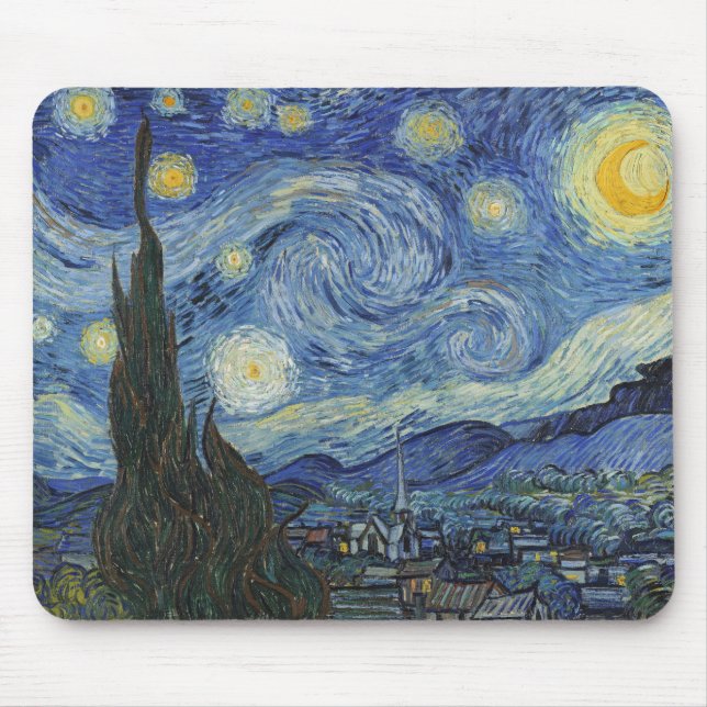 Vincent van Gogh | The Starry Night, June 1889 Mouse Pad (Front)
