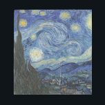 Vincent van Gogh | The Starry Night, June 1889 Notepad<br><div class="desc">VAN GOGH->Post-Impressionist, stars, star, nocturne, landscape, church spire, moon, moonlight, tree, sky, cosmic, St, Remy, Provence, French, Saint-Remy, Post-Impressionism, iconic\\The Starry Night,  June 1889 (oil on canvas),  Gogh,  Vincent van (1853-90) / Museum of Modern Art,  New York,  USA / The Bridgeman Art Library | Image Collection Number: XOS702746</div>